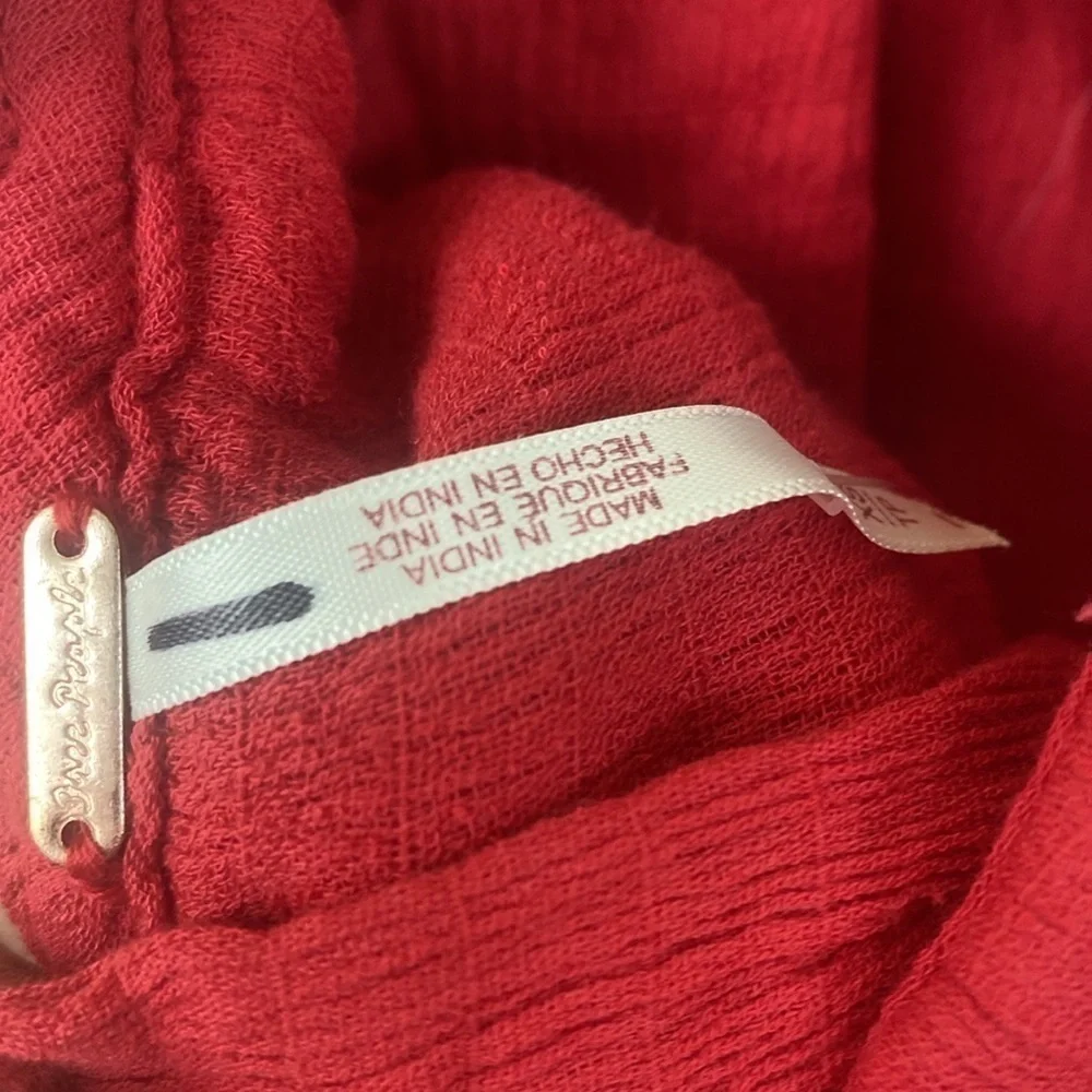 NWOT Free People red halter neck midi dress